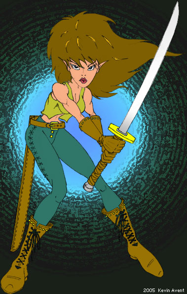  Character ::: Female Elf Warrior - color 