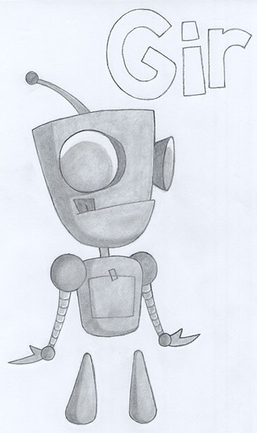  Character ::: GIR - from Invader Zim 