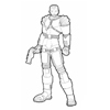  Character ::: Space Jock (line art) 